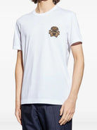 COTTON T-SHIRT WITH CREST EMBELLISHMENT Dolce & Gabbana