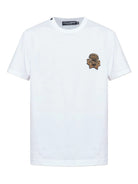 COTTON T-SHIRT WITH CREST EMBELLISHMENT Dolce & Gabbana WHITE 48