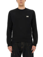 SWEATSHIRT WITH LOGO PLAQUE Dolce & Gabbana BLACK 48