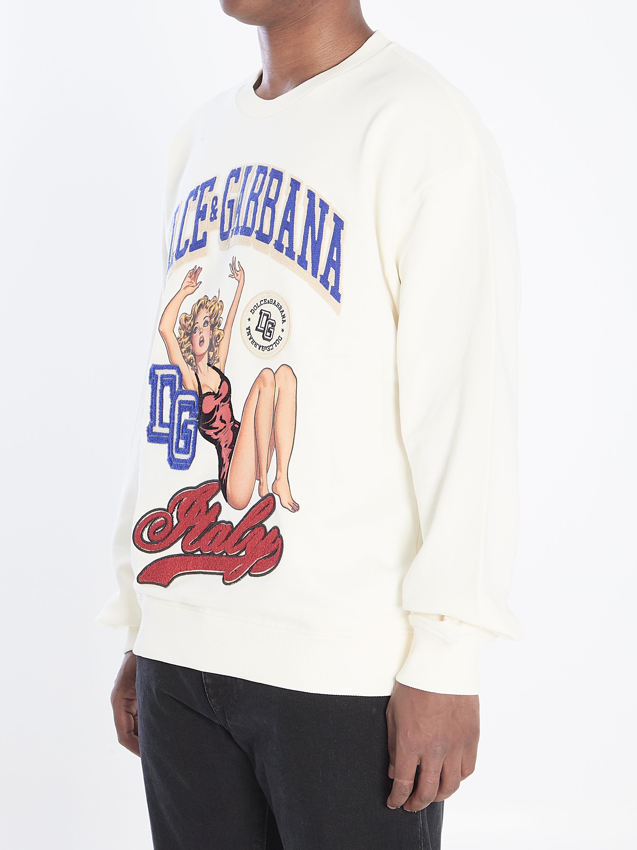SWEATSHIRT WITH PIN-UP PRINT Dolce & Gabbana
