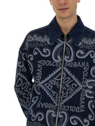 NAVY PRINT CARDIGAN Dolce & Gabbana
