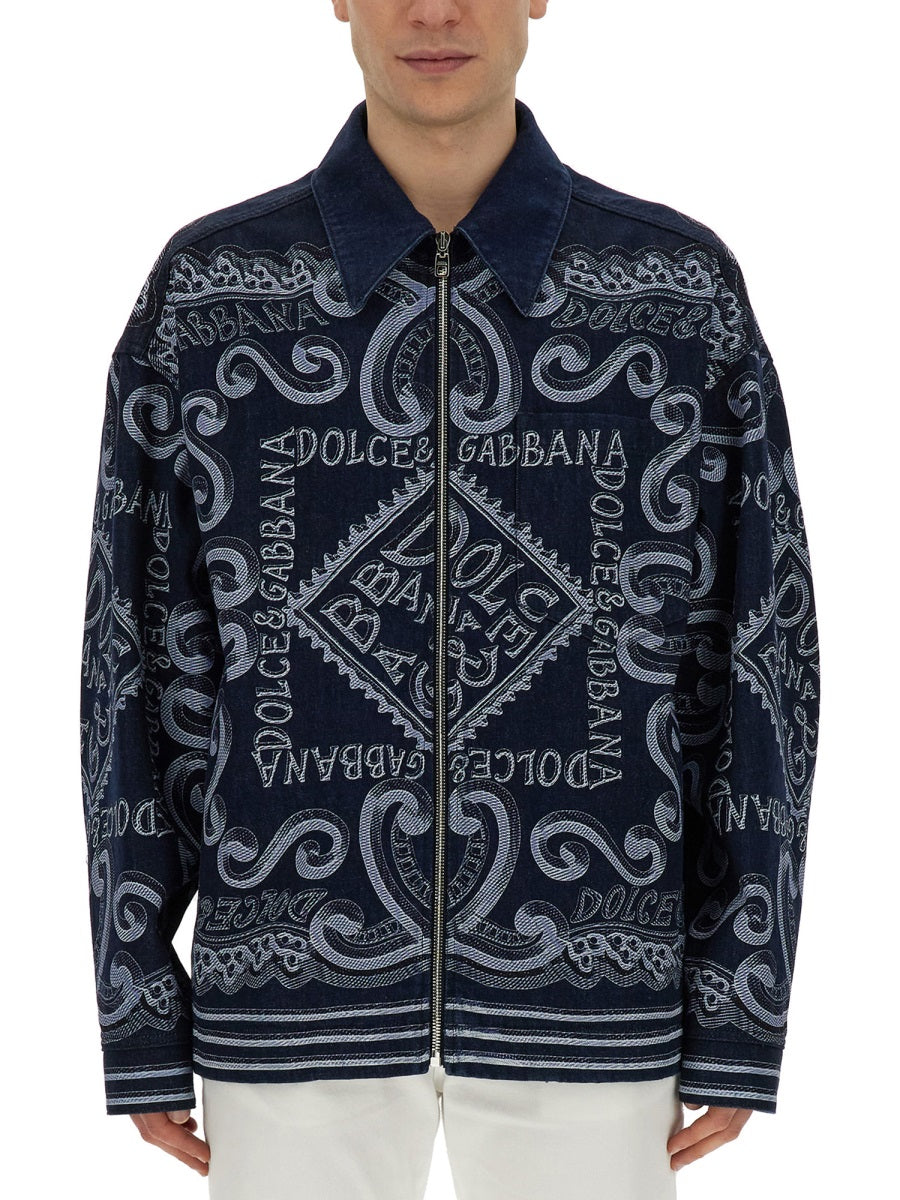 NAVY PRINT CARDIGAN Dolce & Gabbana BLUE 50