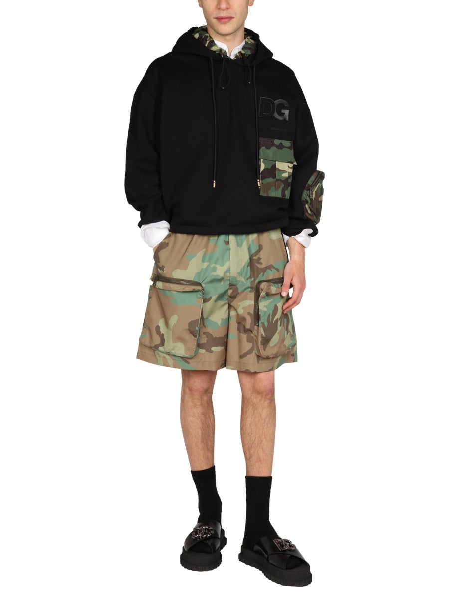 SWEATSHIRT WITH CAMO DETAILS Dolce & Gabbana