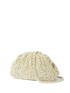 MARIA LA ROSA RAFFIA CROCHET CLUTCH PLATINUM Maria la Rosa