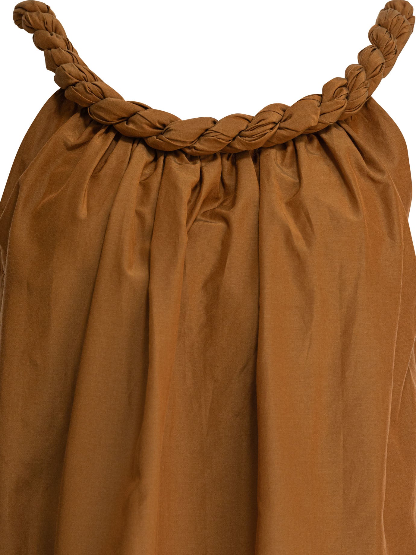 BROWN SILK TOP LOULOU DE SAISON