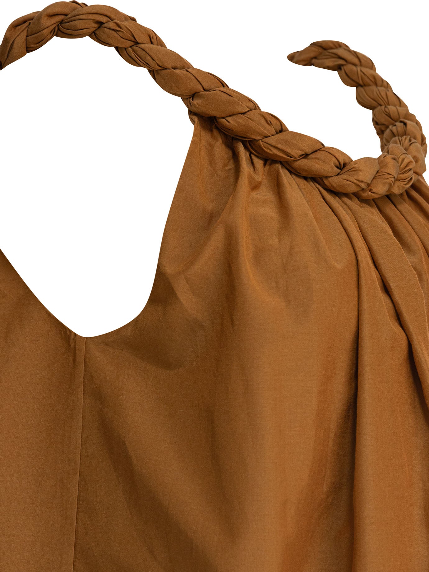 BROWN SILK TOP LOULOU DE SAISON