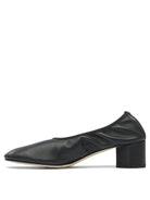 BLACK LEATHER HEELED SHOES Aeyde