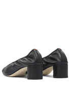 BLACK LEATHER HEELED SHOES Aeyde