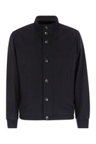 SILK AND CASHMERE BOMBER JACKET Herno BLUE 48