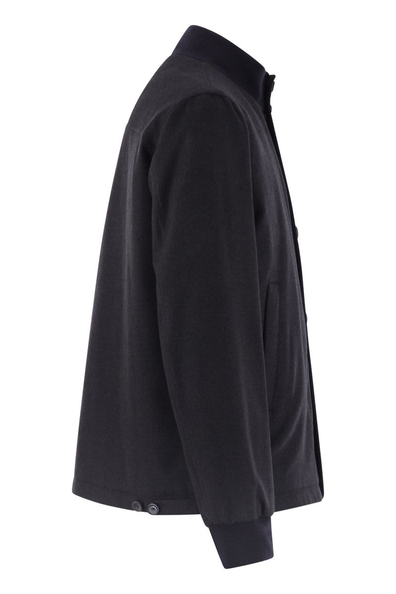 SILK AND CASHMERE BOMBER JACKET Herno