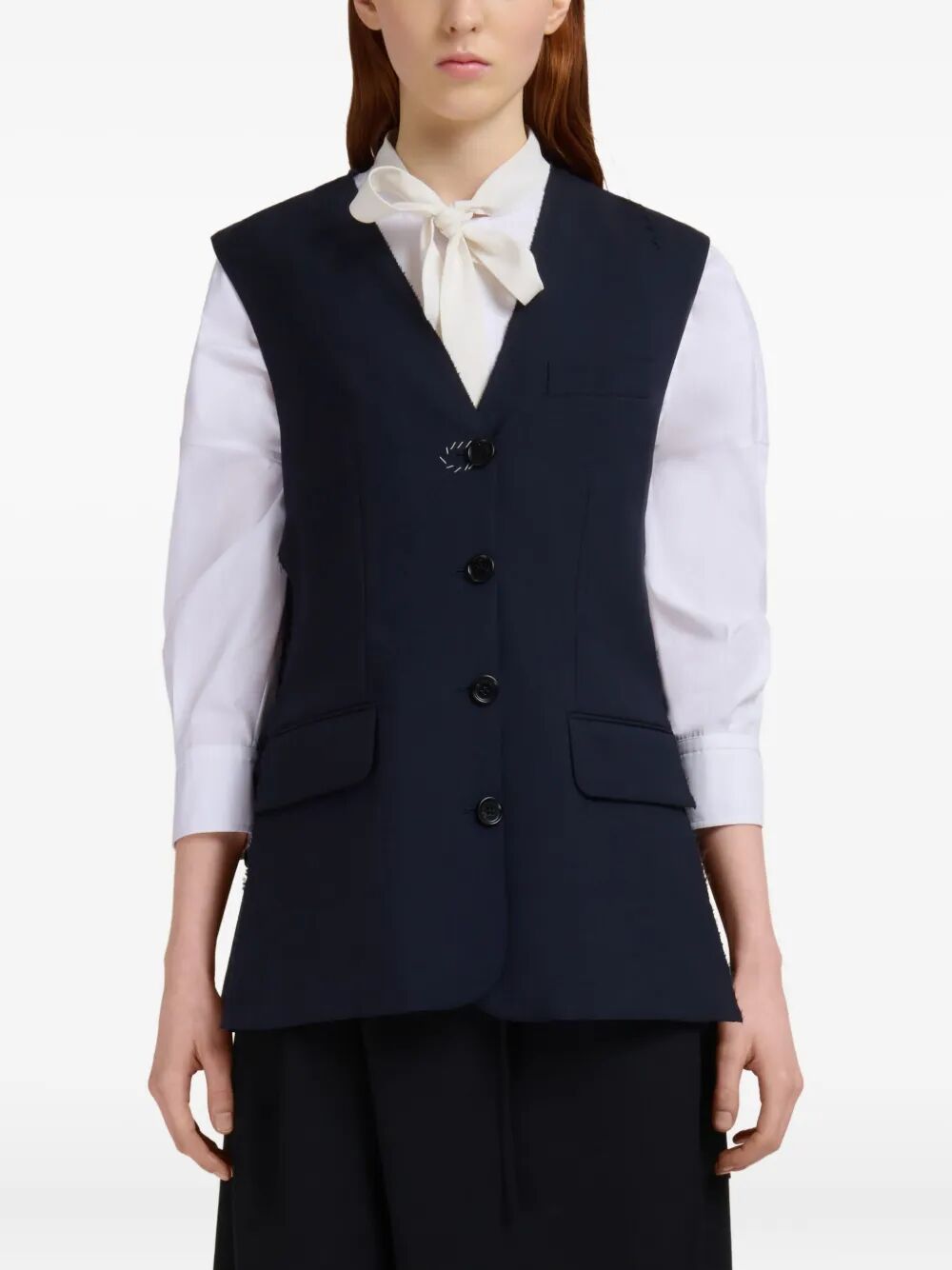 WOOL WAISTCOAT WITH SIDE SLITS Marni