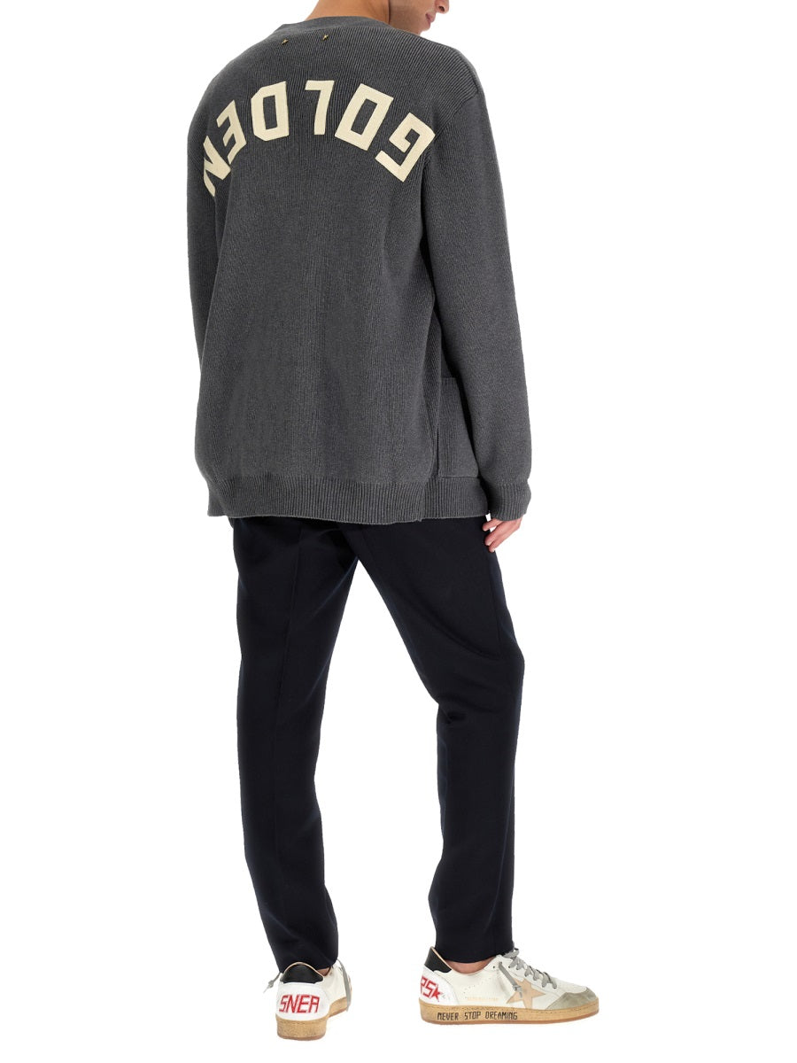 CARDIGAN REVERS LOGO Golden Goose