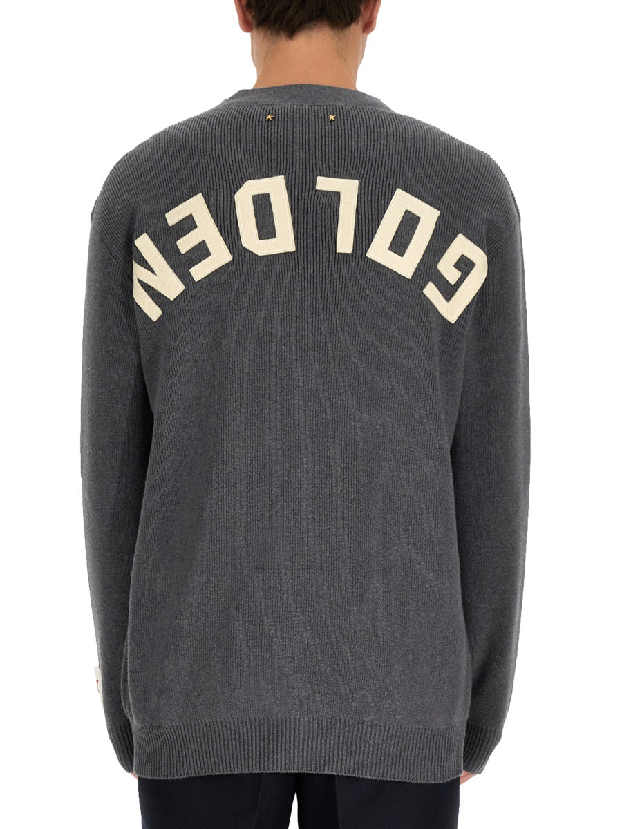 CARDIGAN REVERS LOGO Golden Goose