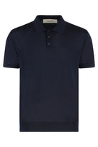 GIOTTO KNITTED VIRGIN WOOL POLO SHIRT Golden Goose blue S