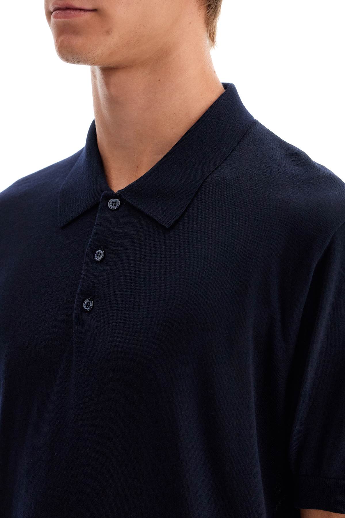 GIOTTO KNITTED VIRGIN WOOL POLO SHIRT Golden Goose