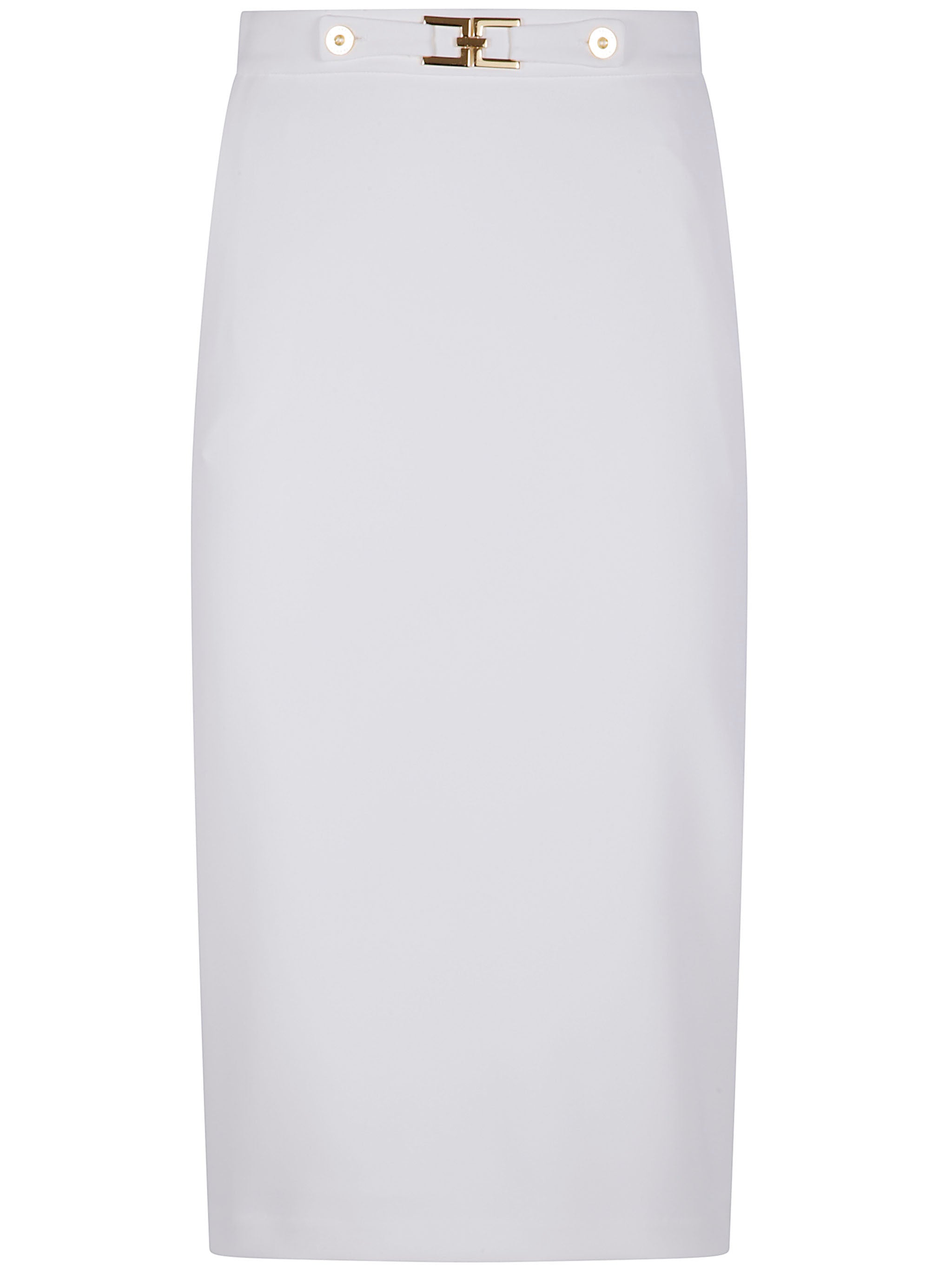 PENCIL LOGO SKIRT Elisabetta Franchi WHITE 42