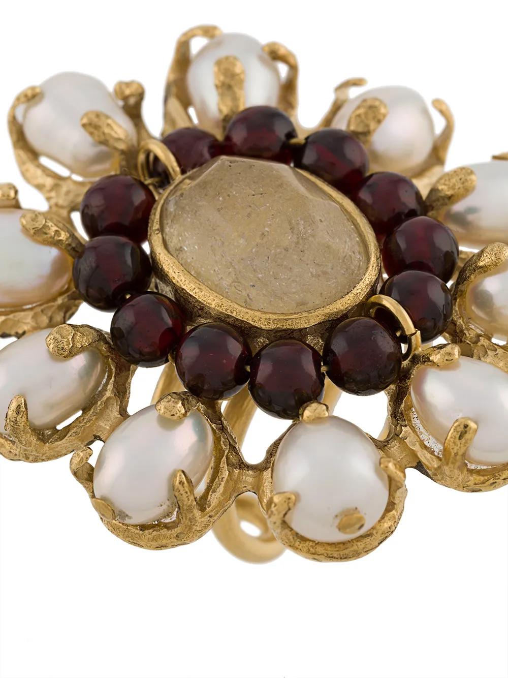 ANILLO PERLAS/GRANATE DORADO GOOSSENS