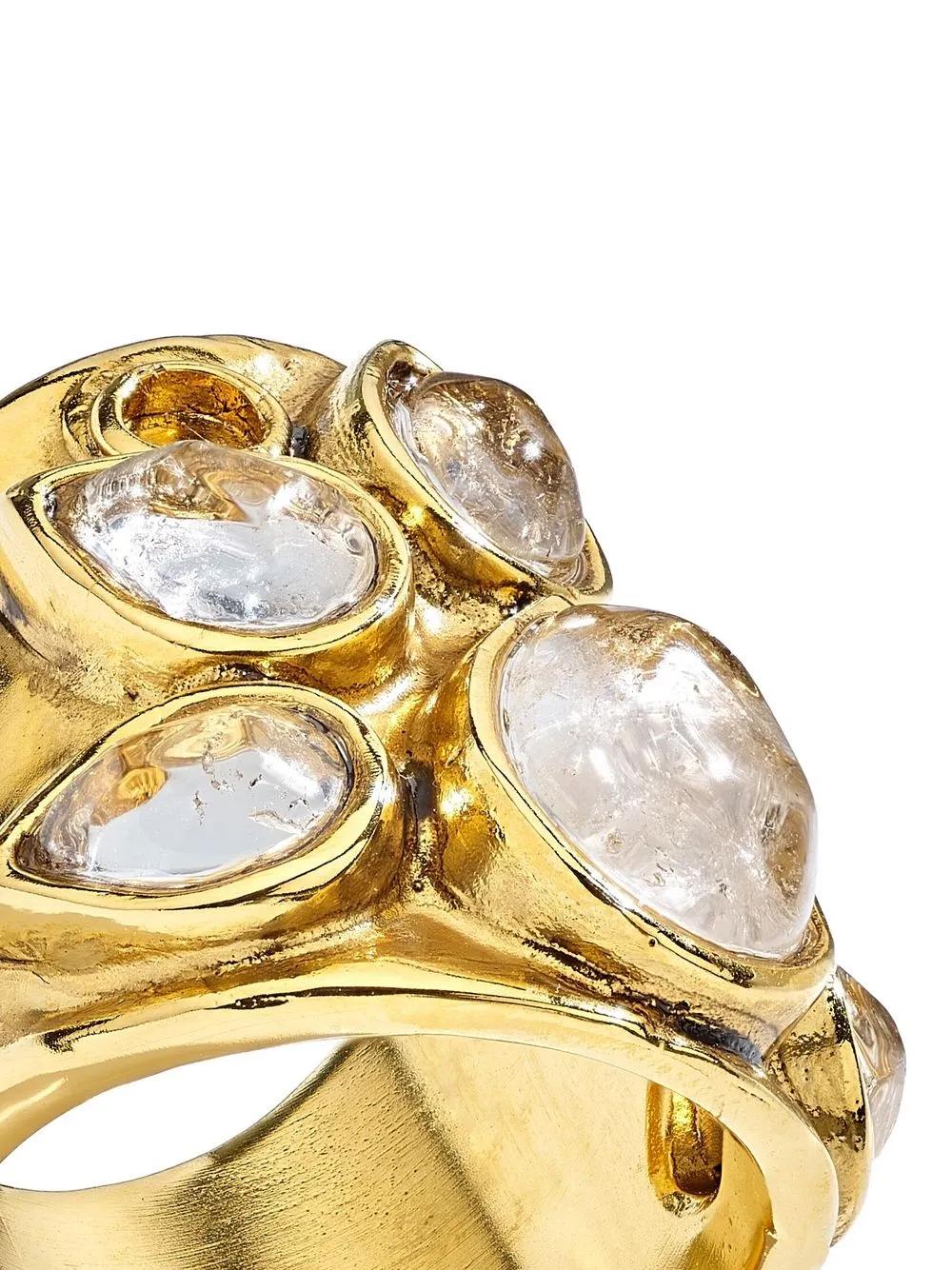 ANILLO CRISTAL ROCA DORADO GOOSSENS