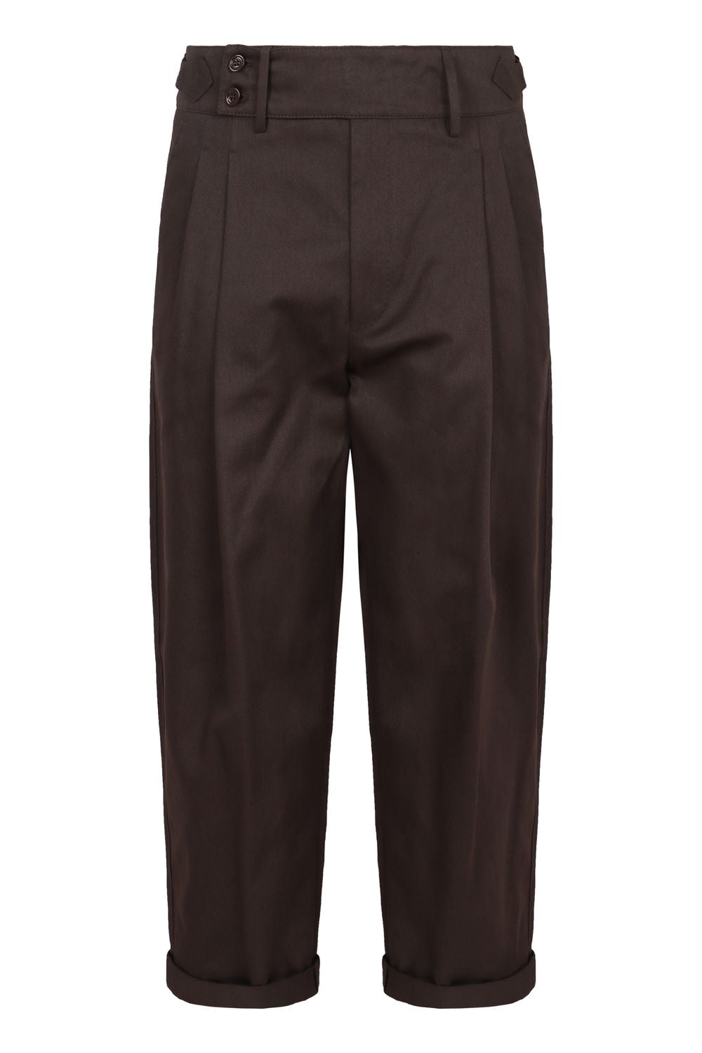 COTTON-TWILL BUSH-TROUSERS Dolce & Gabbana brown 50