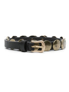 BELT TRINIDAD THIN WASHED LEATHER FLESH SIDE WITH STUDS Golden Goose BLACK 80