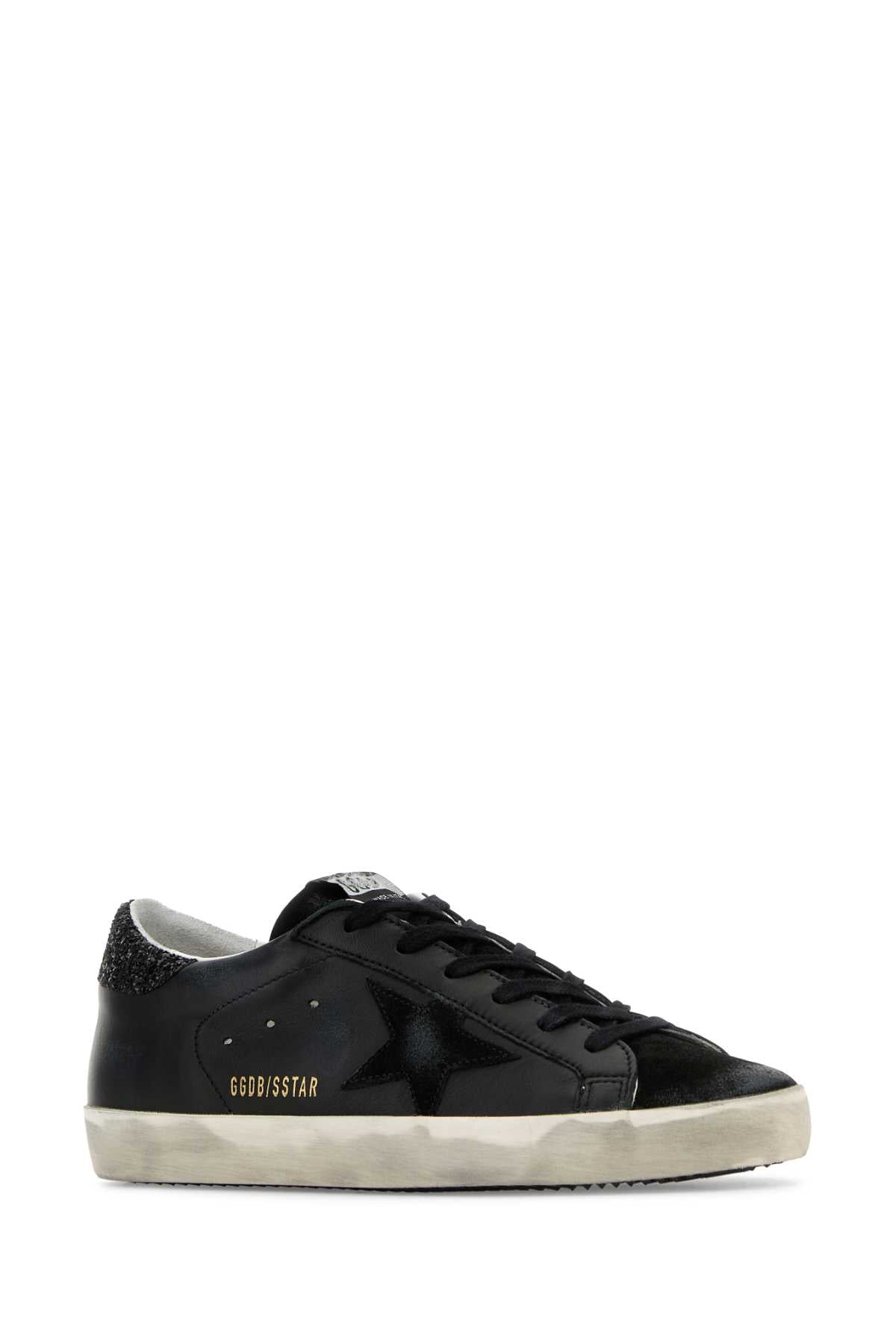 BLACK LEATHER SUPERSTAR SNEAKERS Golden Goose