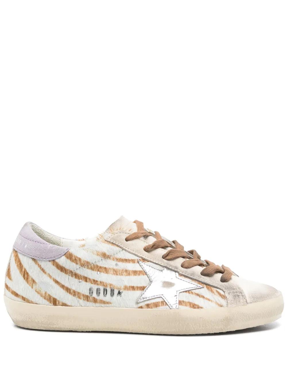 SUPER-STAR LEATHER SNEAKERS Golden Goose ZEBRATO 36