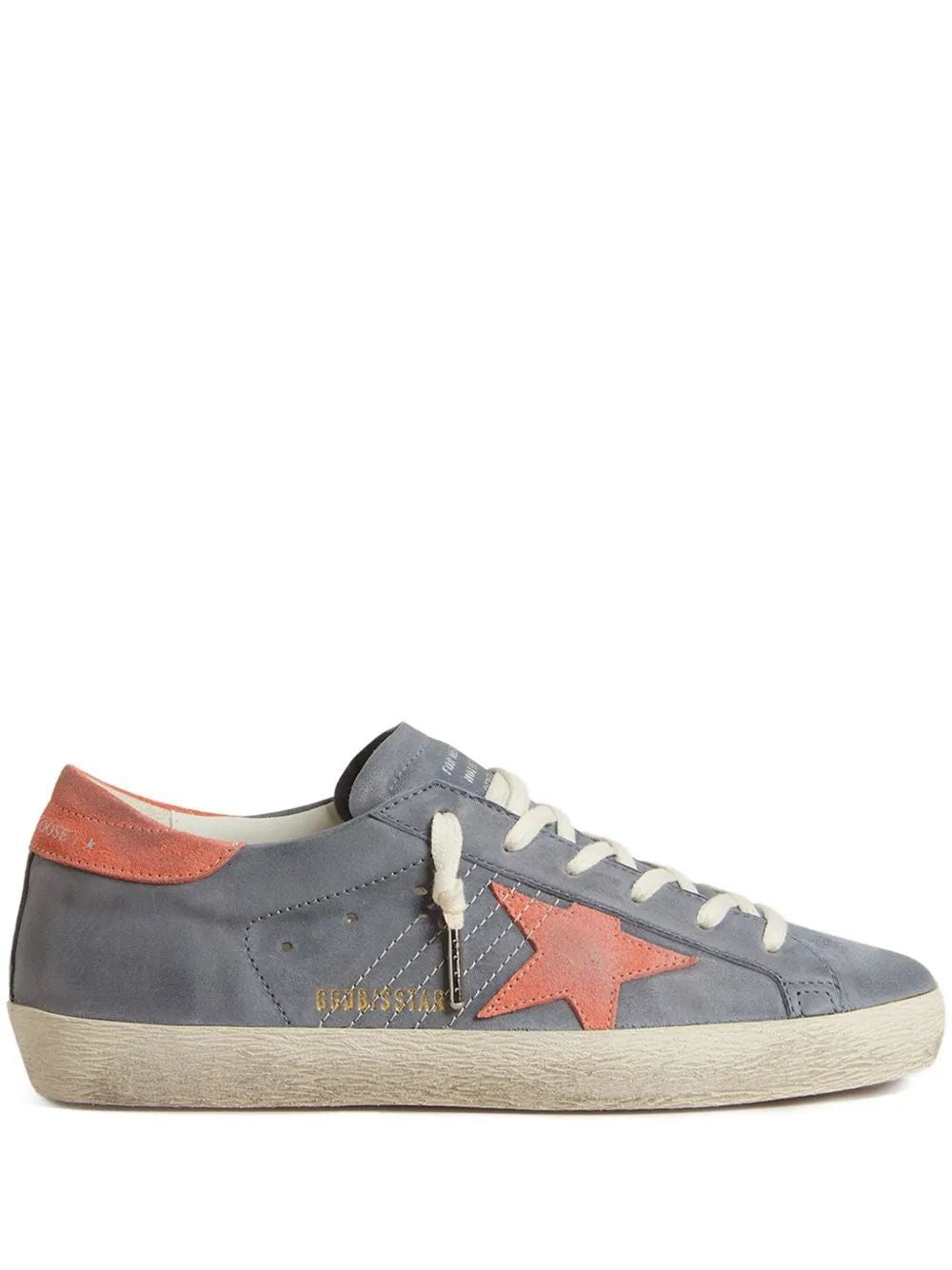 SUPER STAR NABUK UPPER TOE AND TONG Golden Goose LIGHT BLUE/PINK 39