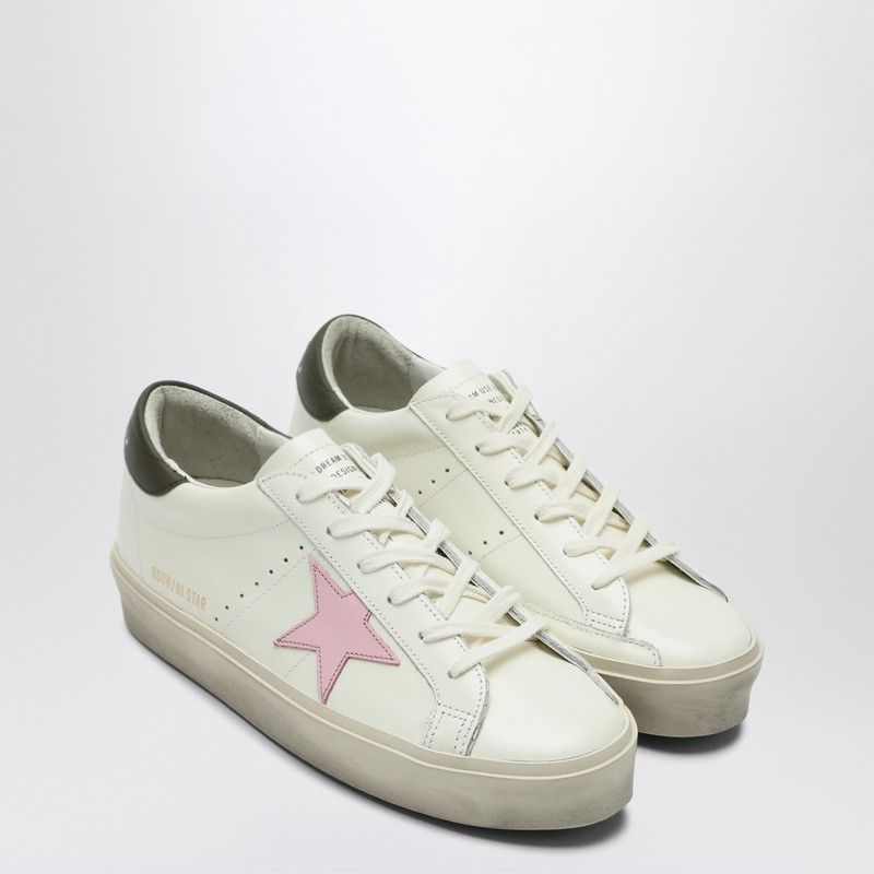 SNEAKER HI STAR WHITE/PINK/DARK GREEN – Lord Taylor