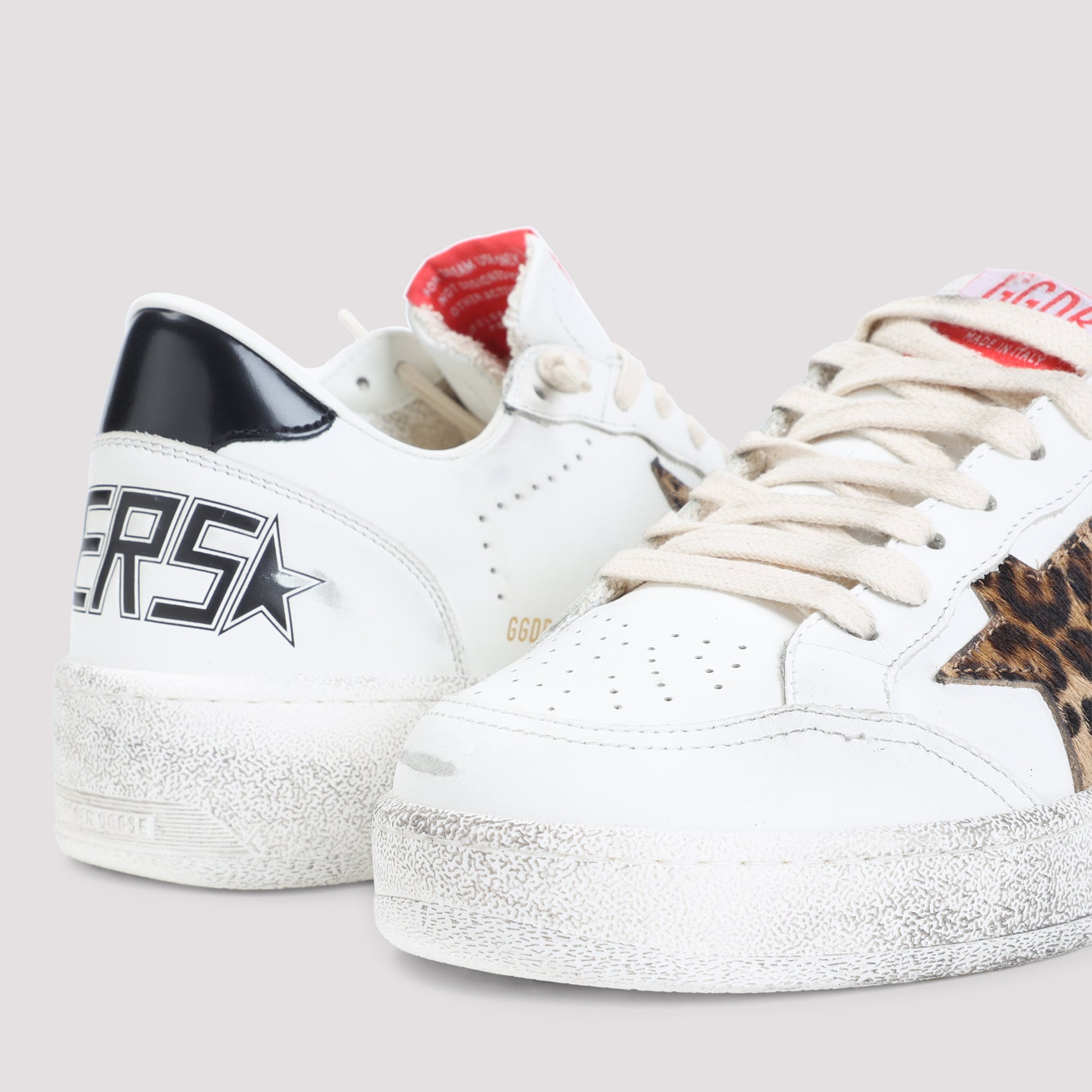 LEOPARD-PRINT LEATHER STAR SNEAKERS Golden Goose