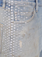 "JOURNEY W`S" MELODY BOYFRIEND PANT COTTON DENIM OFFICINA WASH WITH STUDS ON SIDE Golden Goose