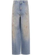 "JOURNEY W`S" MELODY BOYFRIEND PANT COTTON DENIM OFFICINA WASH WITH STUDS ON SIDE Golden Goose BLUE 25
