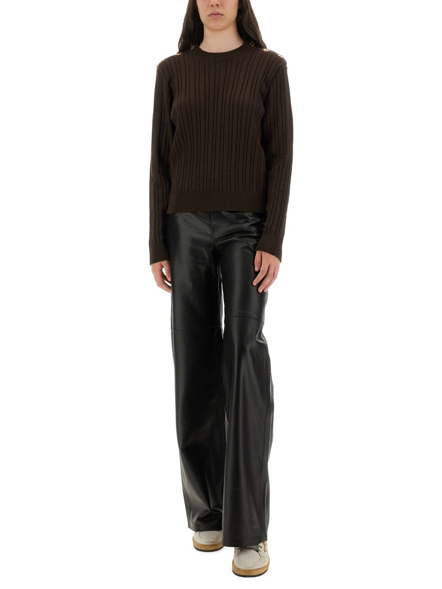 WOOL SWEATER WITH BUTTON DETAIL Golden Goose