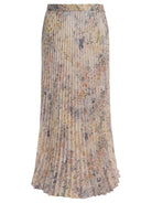 JOURNEY W'S' PLISSE' SKIRT ORA ALL-OVER SEQUINS OVER PRINTED Golden Goose BEIGE 40