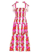 Floral Mia dress flat lay showing full print pattern by Beyond by Vera