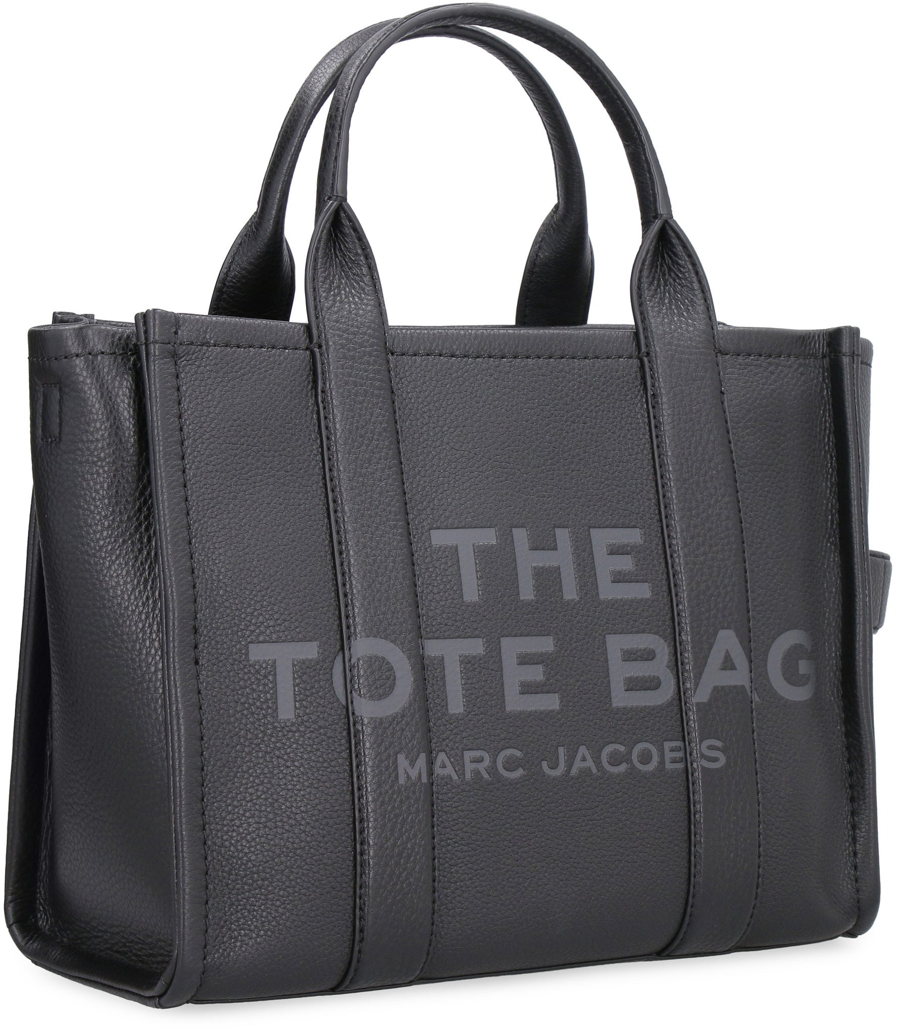 BLACK LEATHER MEDIUM THE TOTE BAG HANDBAG Marc Jacobs