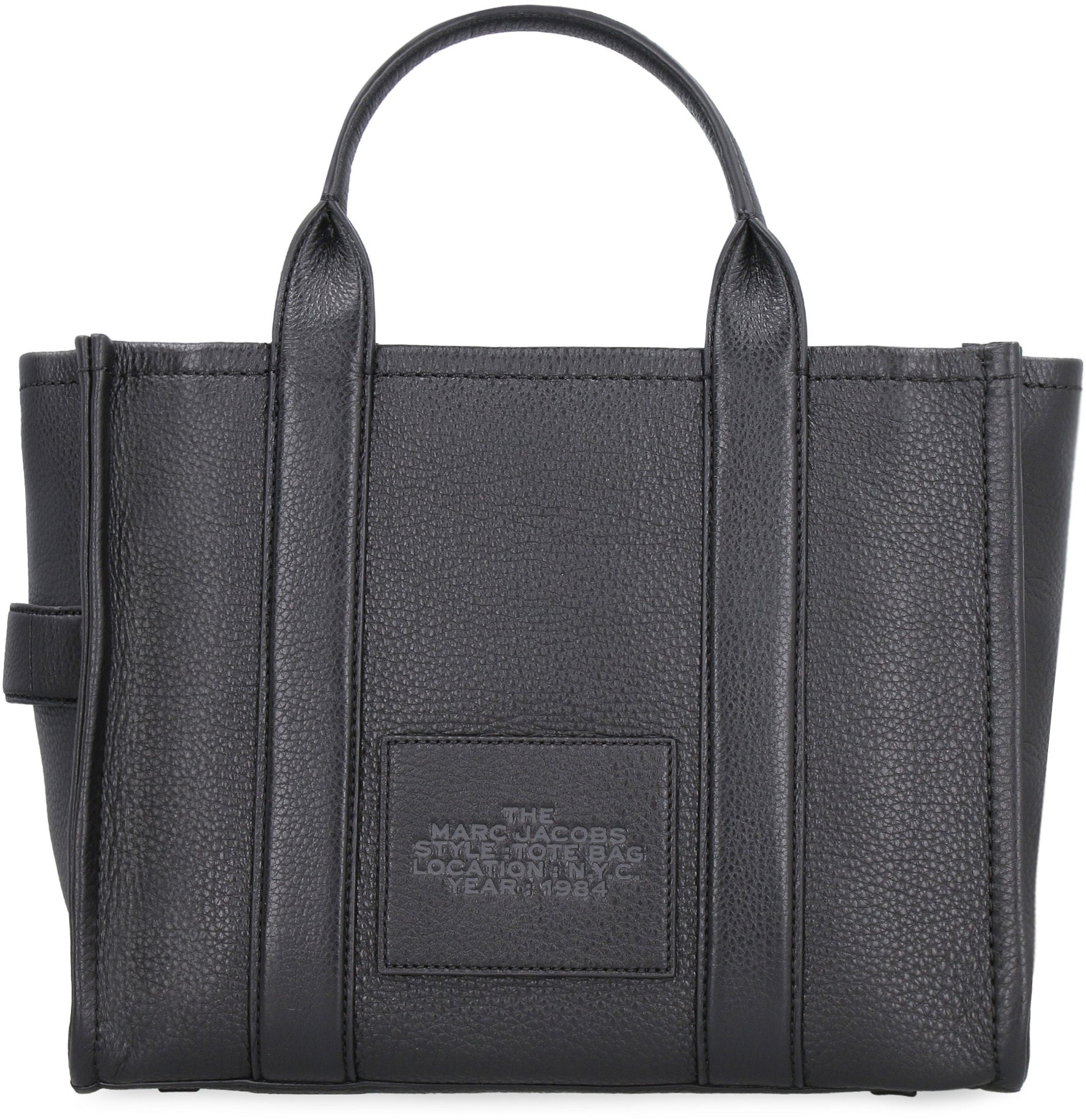 BLACK LEATHER MEDIUM THE TOTE BAG HANDBAG Marc Jacobs