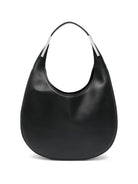 "THE SMALL FLORENCE" HOBO IN SMOOTH CALF LEATHER SAVETTE BLACK UNICA