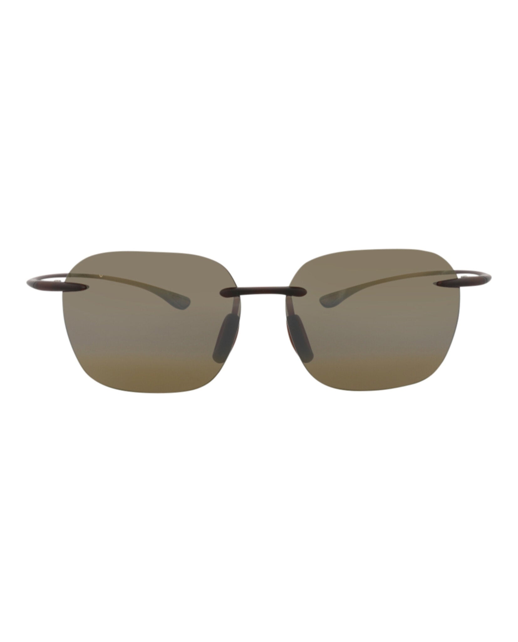 Multicolor square-frame nylon sunglasses with rimless design by Maui Jim, front view