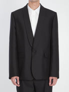 WOOL AND SILK JACKET LOEWE BLACK 48