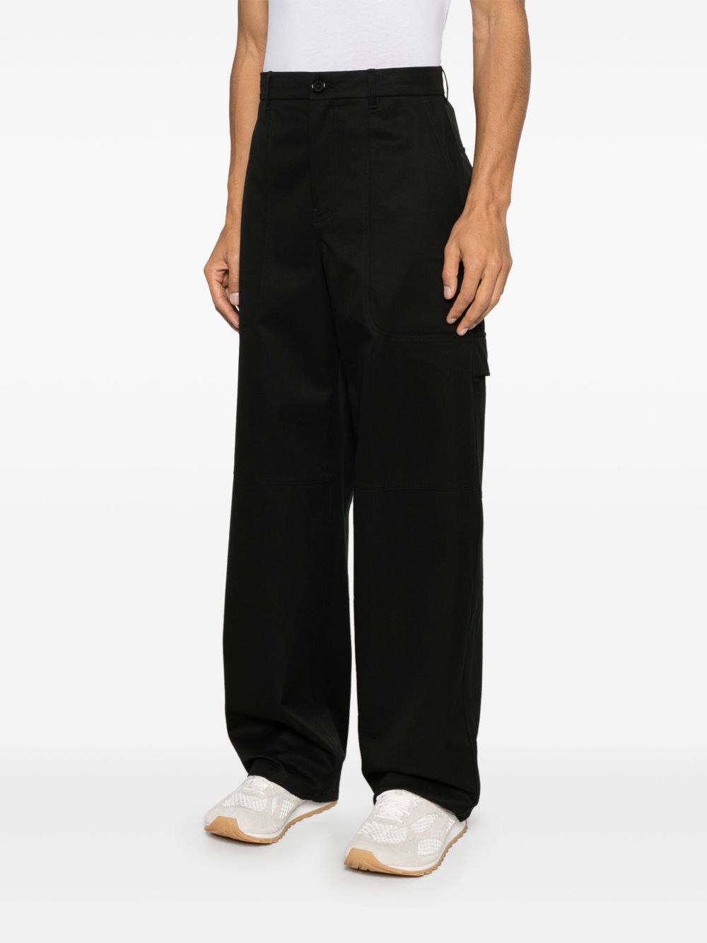 COTTON AND SILK CARGO TROUSERS LOEWE