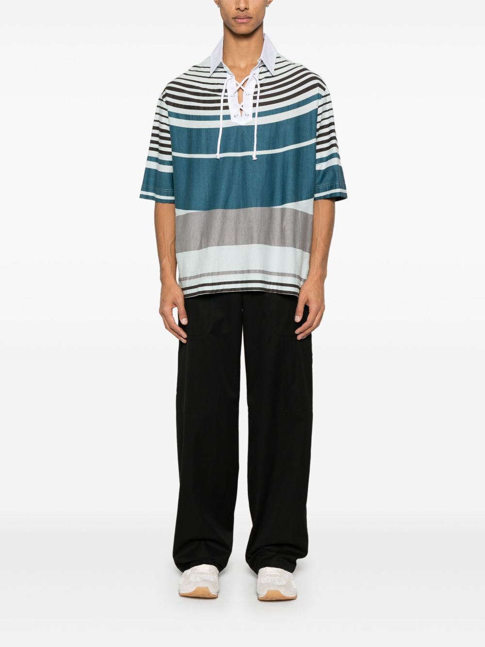 COTTON AND SILK CARGO TROUSERS LOEWE