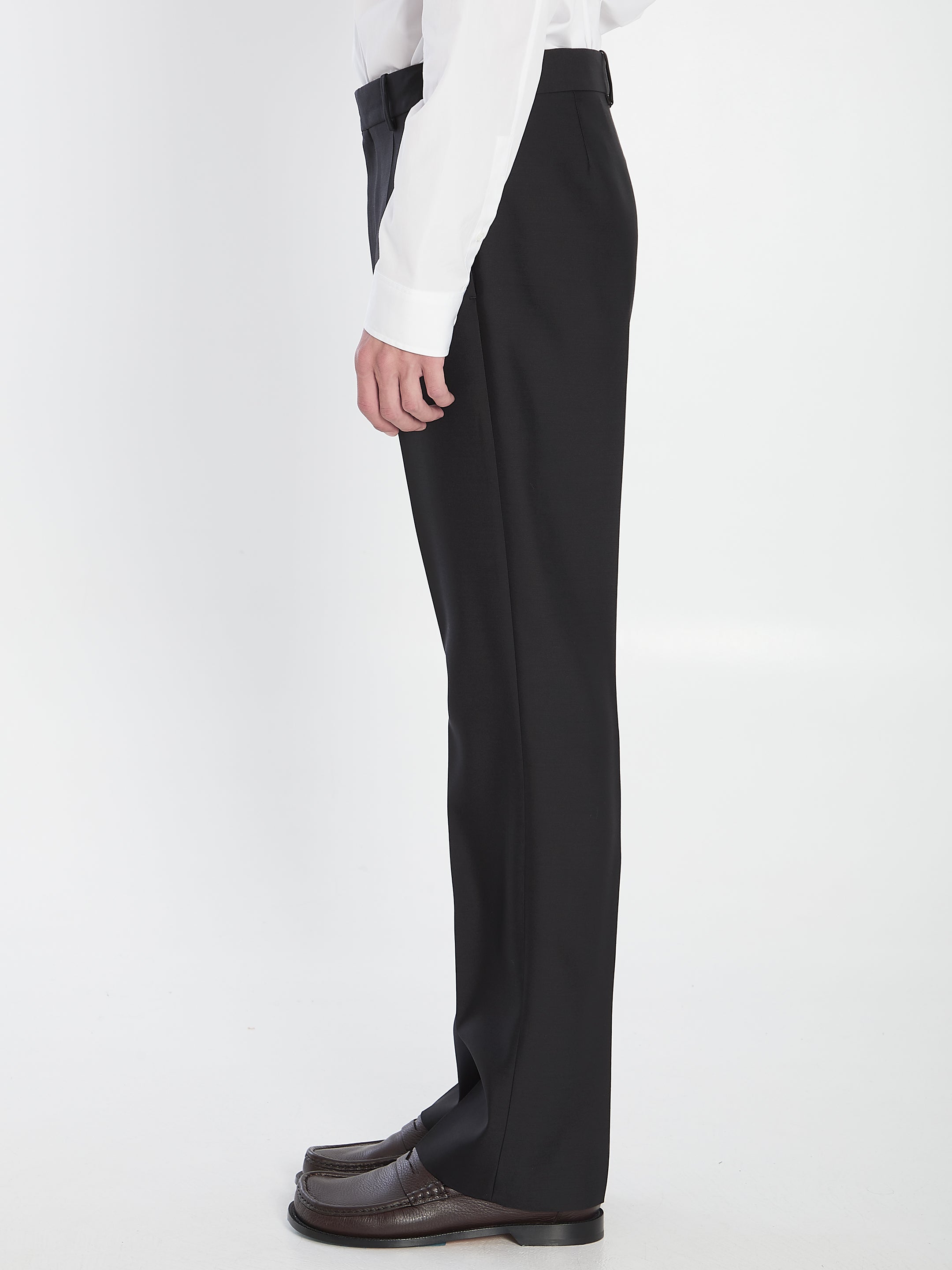 TAILORED WOOL AND SILK TROUSERS LOEWE
