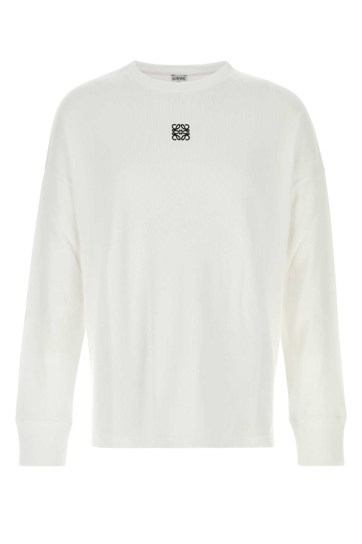 WHITE COTTON T-SHIRT LOEWE WHITE XS