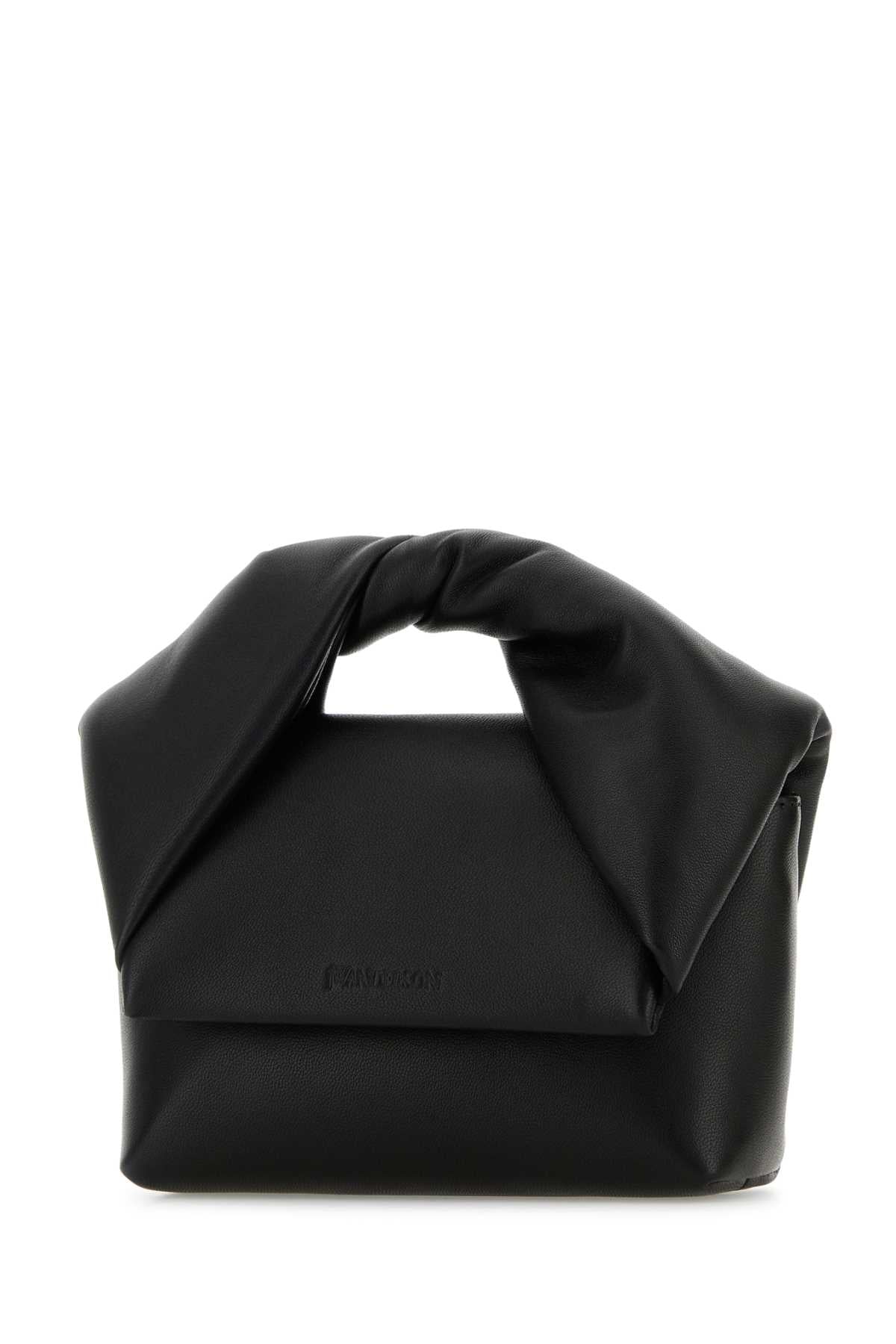 BLACK LEATHER SMALL TWISTER HANDBAG Jw Anderson