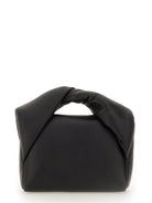 BLACK LEATHER SMALL TWISTER HANDBAG Jw Anderson