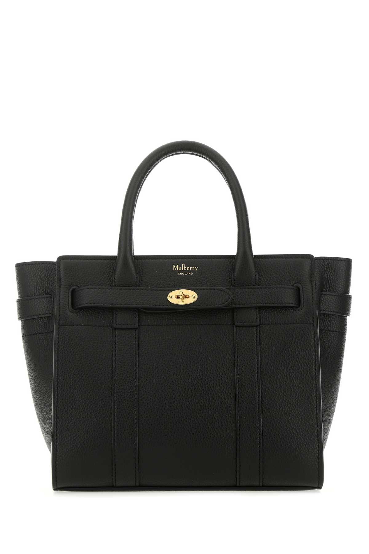 BLACK LEATHER MINI BAYSWATER HANDBAG Mulberry BLACK TU
