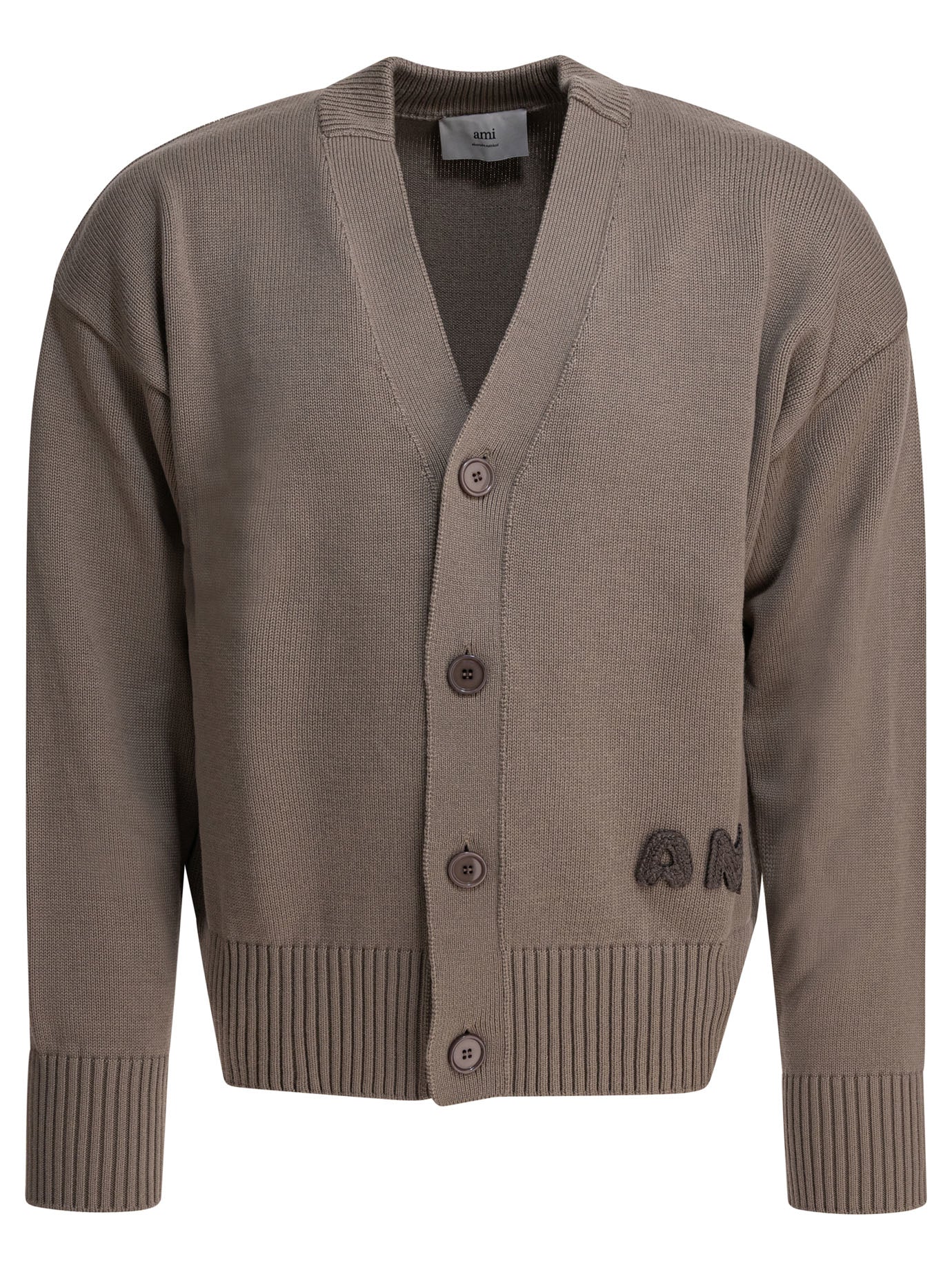 GREY WOOL KNITWEAR AMI Paris GREY S