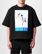 HERON BIRD PAINTED LOGO PADDED T-SHIRT HERON PRESTON
