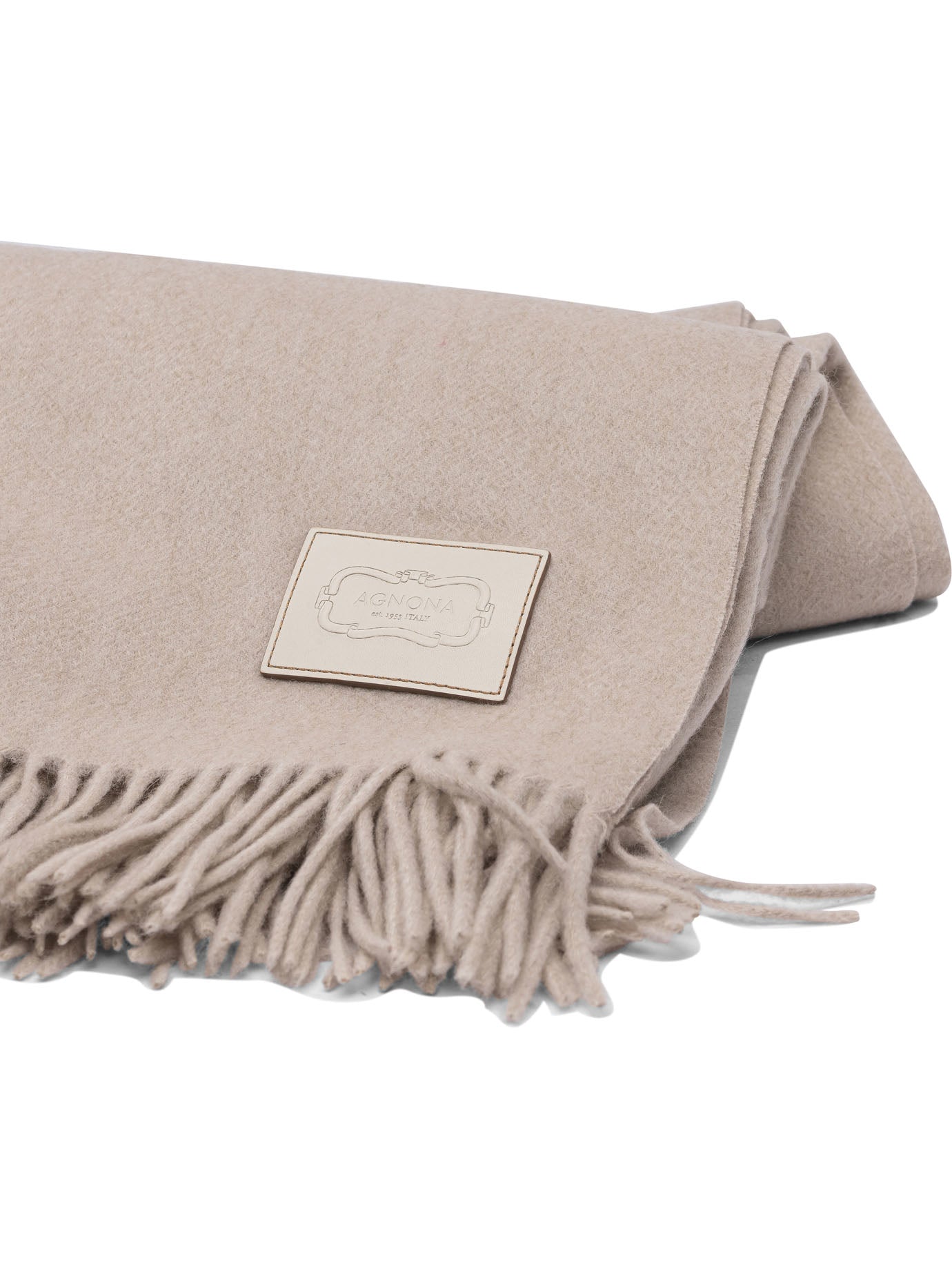 BEIGE WOOL SCARF Agnona