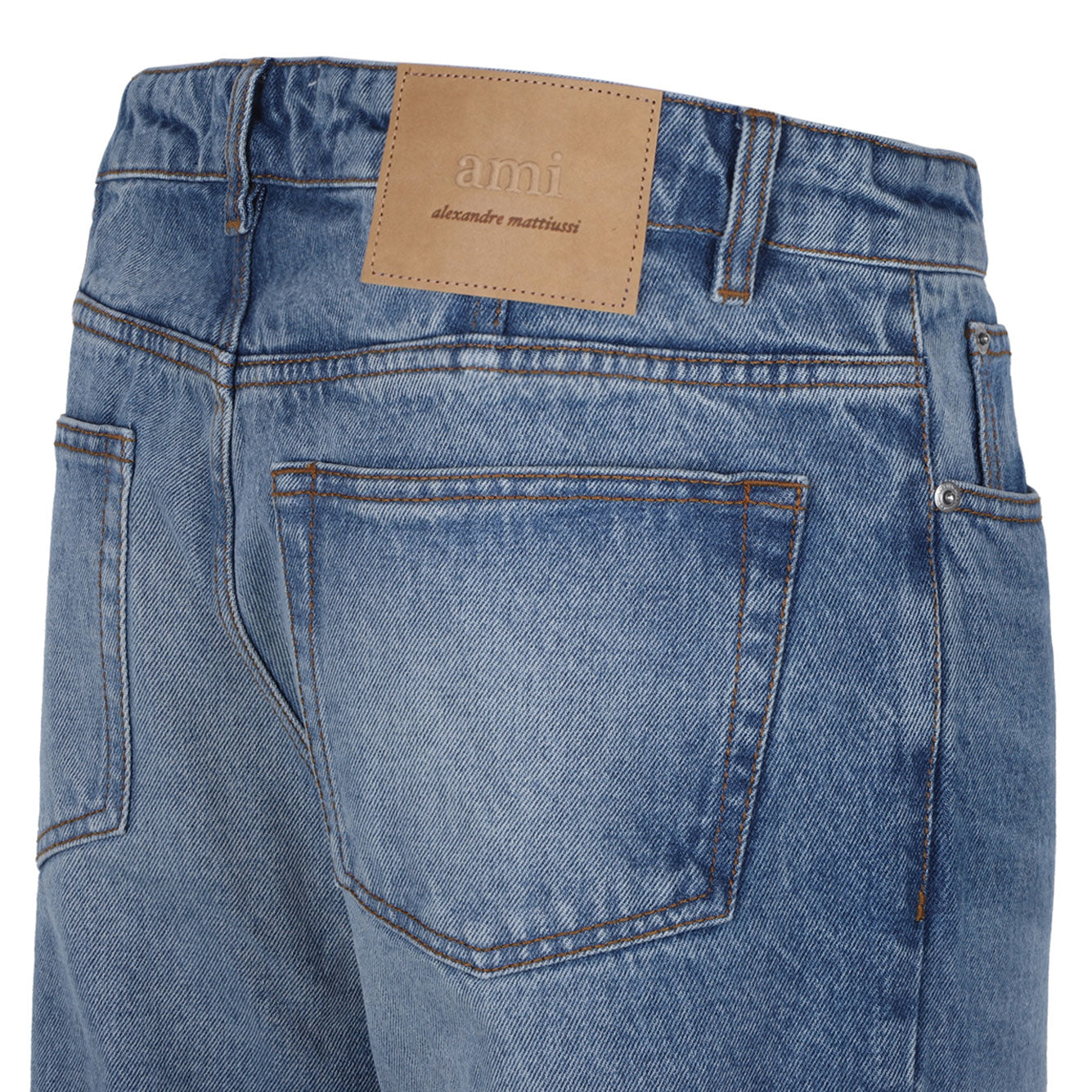 BLUE COTTON JEANS AMI Paris